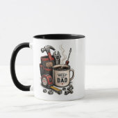 Vaderdag/Grappige papa's repareer het WRAP Mok (Links)