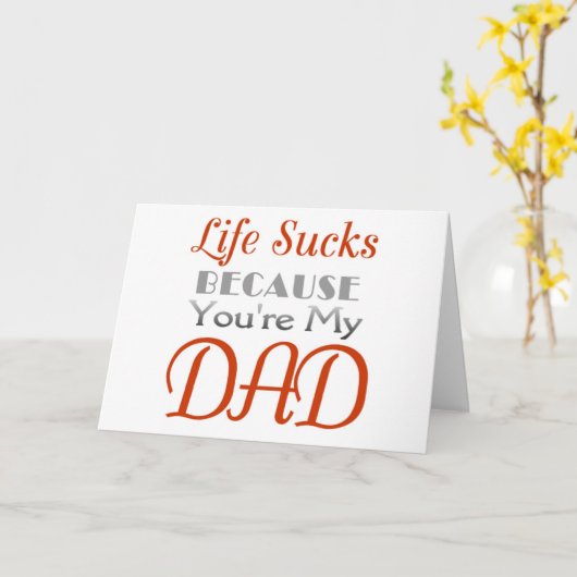 Vaderdag grappige uitspraak kaart (Gele Bloem)