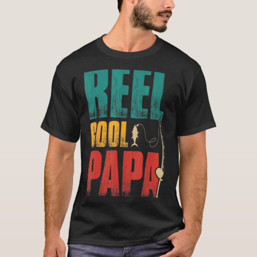 Vaderdag Grappige Vissende Haspek Cool Papa. T-shirt (Voorkant)