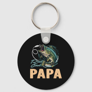 Vaderdag grappige visser Reel Cool Papa vissen Sleutelhanger