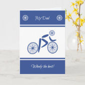 Vaderdag grappige wielrensport kaart (Gele Bloem)