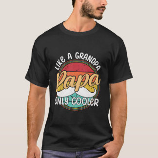 Vaderdag grapt papa als een opa alleen er t-shirt