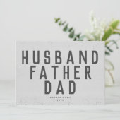 Vaderdag Gray Modern Foto van Designer Script Aankondiging (Staand voorkant)