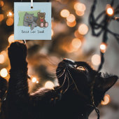 Vaderdag Grey Cat Glas Ornament