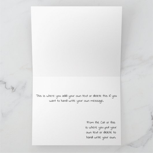 Vaderdag Grey Cat Kaart (Binnen)