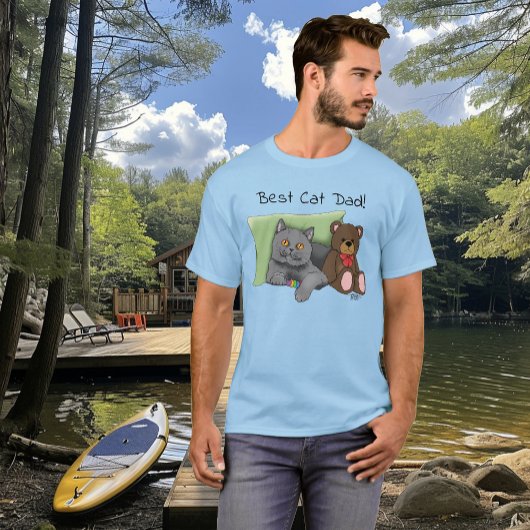 Vaderdag Grey Cat T-shirt