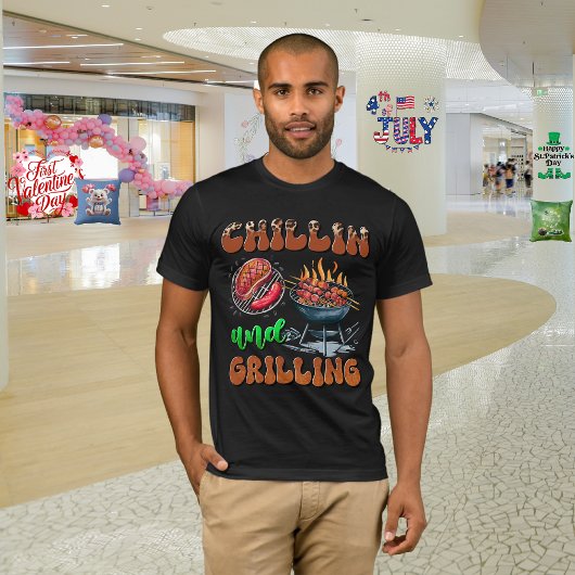 Vaderdag "Grillende vader" T-shirt