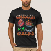 Vaderdag "Grillende vader" T-shirt (Voorkant)