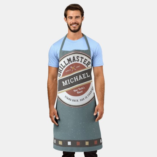 Vaderdag Grillmaster Funny Apron Schort (Gedragen)
