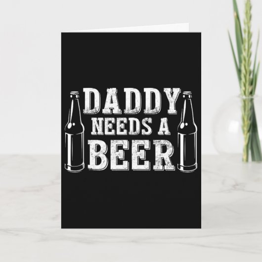 Vaderdag groene bierdag Papa heeft een bier nodig Kaart (Voorkant)