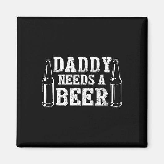 Vaderdag groene bierdag Papa heeft een bier nodig Magneet (Voorkant)