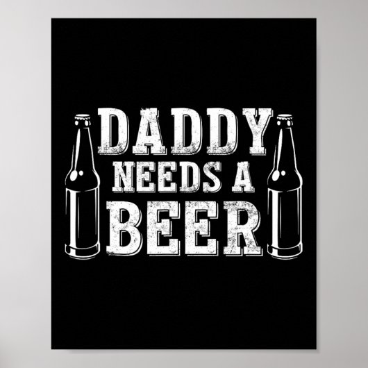 Vaderdag Groene Bierdag Papa Heeft Een Bier Nodig Poster (Voorkant)
