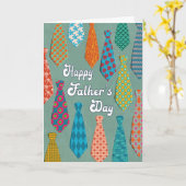 Vaderdag Groovy Ties Kaart (Gele Bloem)