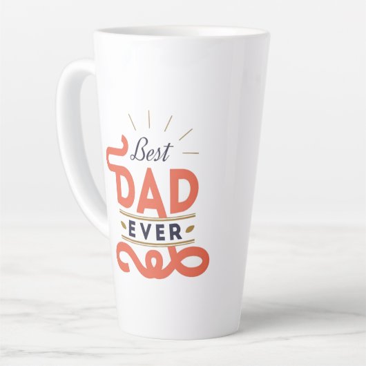 Vaderdag grote latte Mok - beste vader ooit (Linkerhoek)