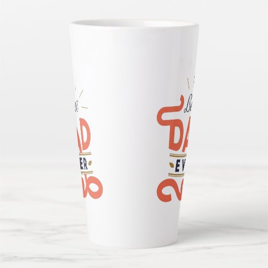 Vaderdag grote latte Mok - beste vader ooit (Voorkant)