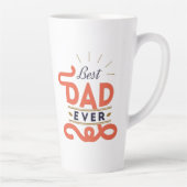 Vaderdag grote latte Mok - beste vader ooit (Rechts)
