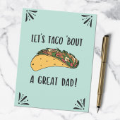 Vaderdag Grote Papa Grappige Taco Pun Quote Briefkaart