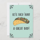Vaderdag Grote Papa Grappige Taco Pun Quote Kaart (Voorkant)