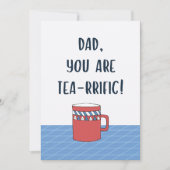 Vaderdag Grote Papa Grappige thee Pun Quote Kaart (Voorkant)