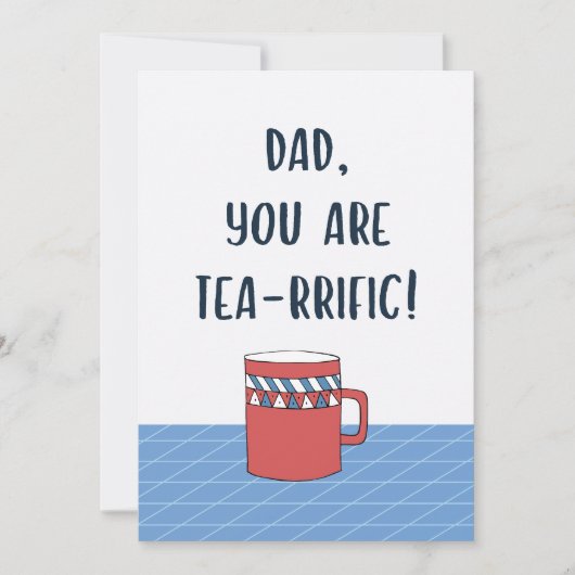 Vaderdag Grote Papa Grappige thee Pun Quote Kaart (Voorkant)