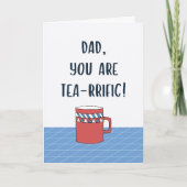 Vaderdag Grote Papa Grappige thee Pun Quote Kaart (Voorkant)
