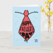 Vaderdag - Grote Stropdas Kaart (Gele Bloem)