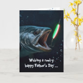 Vaderdag Grote Vis met Neon Lokker Kaart (Gele Bloem)