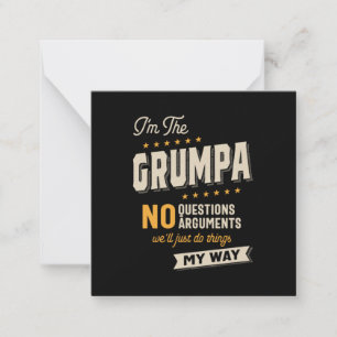 Vaderdag Grumpa Way Grappige Grootvader Notitiekaartje