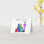 Vaderdag Grumpy Man Cartoon Humor. Kaart (Gele Bloem)