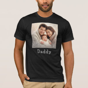 Vaderdag Happy Family Papa Aangepaste foto naam T-shirt