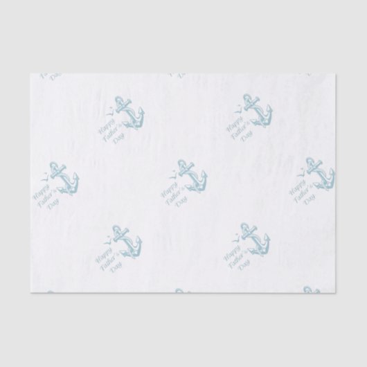 Vaderdag - "Happy Vaderdag" - Nautisch Tissuepapier (Voorkant)