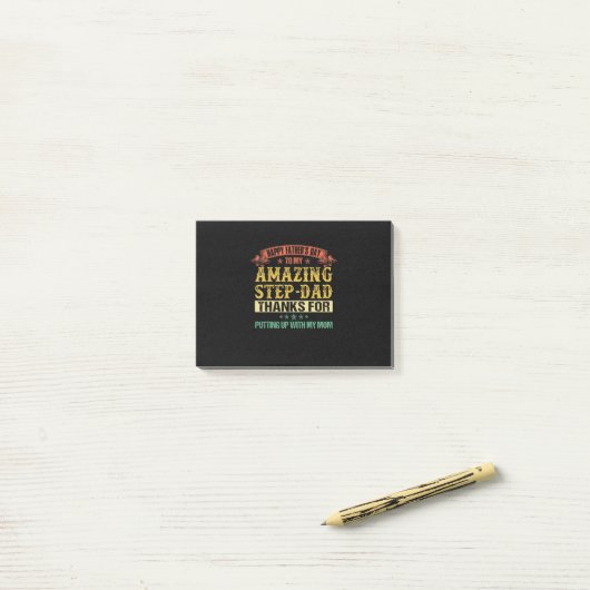 Vaderdag | Happy Vaderdag to Step Dad Post-it® Notes (Op bureau)