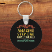Vaderdag | Happy Vaderdag to Step Dad Sleutelhanger (Voorkant)