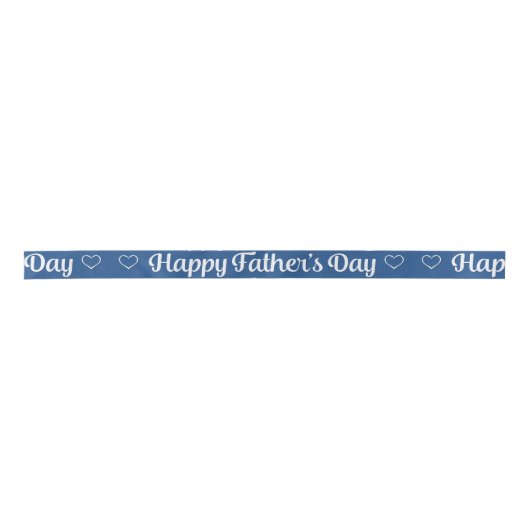 Vaderdag - "Happy Vaderdag" Word Art Satijnen Lint (Voorkant)