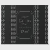 Vaderdag - "Happy Vaderdag" zwart/grijs Cadeaupapier (Vlak)