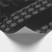 Vaderdag - "Happy Vaderdag" zwart/grijs Cadeaupapier (Hoek)