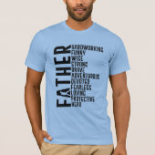 Vaderdag "Hardwerkend" T-shirt (Voorkant)