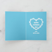 Vaderdag Hartelijke Boodschap Opgevouwen Vakantiek Feestdagen Kaart (Binnen)