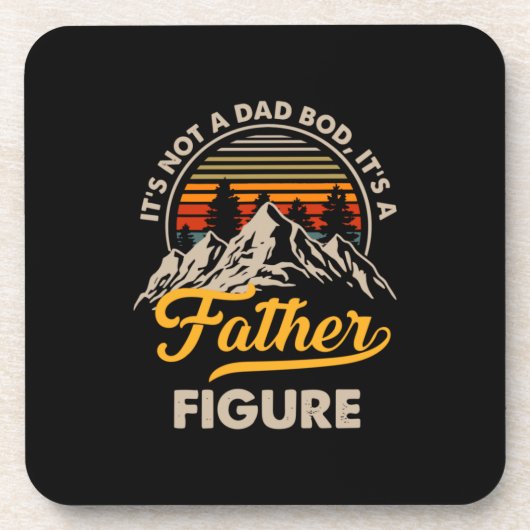 Vaderdag Het is een papa figuur Bier Onderzetter (Voorkant)