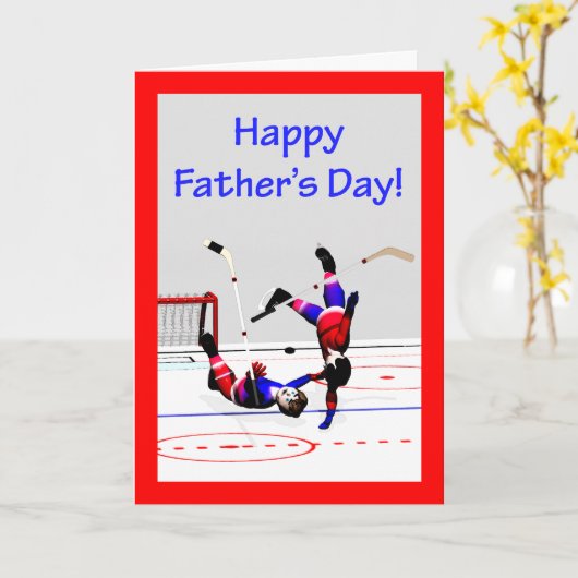 Vaderdag Hockey Game Kaart (Gele Bloem)
