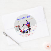 Vaderdag Hockey Game Ronde Sticker (Envelop)