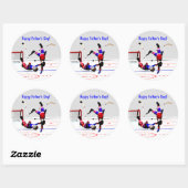 Vaderdag Hockey Game Ronde Sticker (Vel)