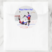 Vaderdag Hockey Game Ronde Sticker (Tas)