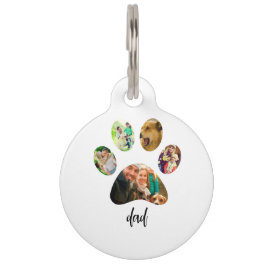 Vaderdag Hond Pa | 5 Paw Print Fotocollage Huisdierpenning