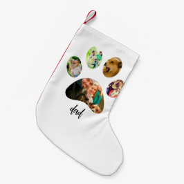 Vaderdag Hond Pa | 5 Paw Print Fotocollage Kleine Kerstsok