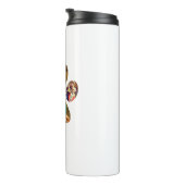 Vaderdag Hond Pa | 5 Paw Print Fotocollage Thermosbeker (Geroteerd rechts)