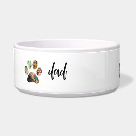 Vaderdag Hond Pa | 5 Paw Print Fotocollage Voerbakje