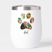 Vaderdag Hond Papa | 5 Pootafdruk Foto Collage (Achterkant)