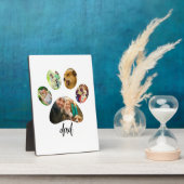 Vaderdag Hond Papa | 5 Pootafdruk Foto Collage Fotoplaat (Zijkant)