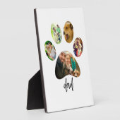 Vaderdag Hond Papa | 5 Pootafdruk Foto Collage Fotoplaat (Zijkant)